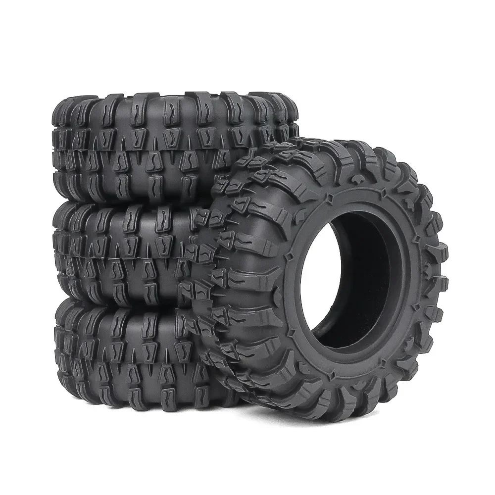 

4pcs 1.3 in Wheels Soft Sticky Rubber Tires for 1/24 1/18 SCX24 TRX4M RC Crawler Car,RC 1.3" Wheels Rubber Tires Fetal Skin