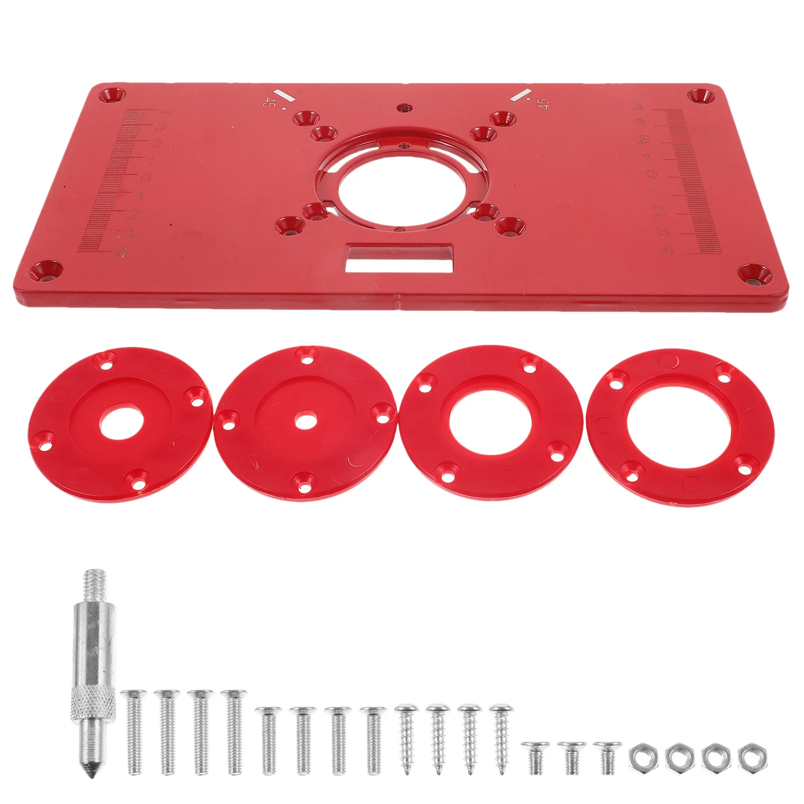 1Set Electric Woodworking Carving Machine Router Table Insert Plate Flip Board Trimming Template for Precision Milling Slotting