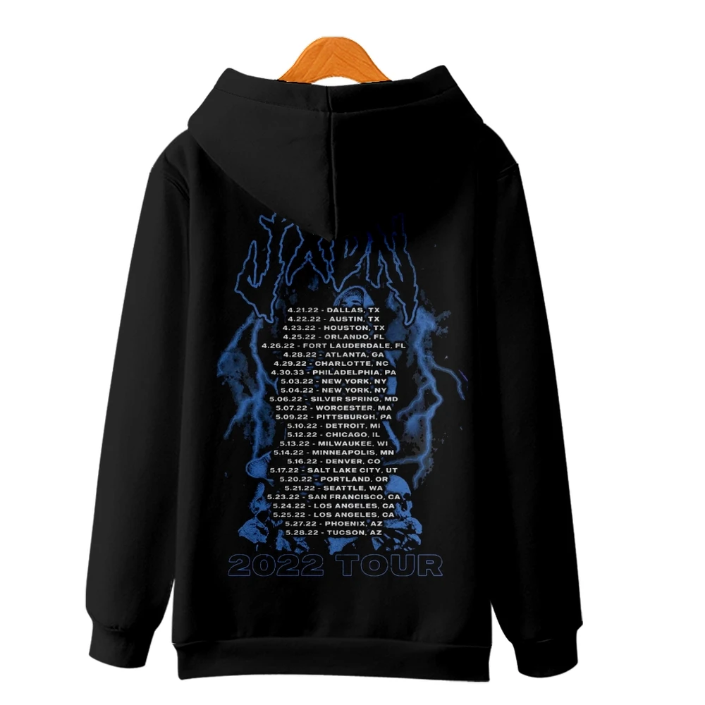 Jaden Hossler Jxdn Skulls Tour Hoodie Lange Mouw Vrouwen Capuchon Sweatshirt Mode Kleding