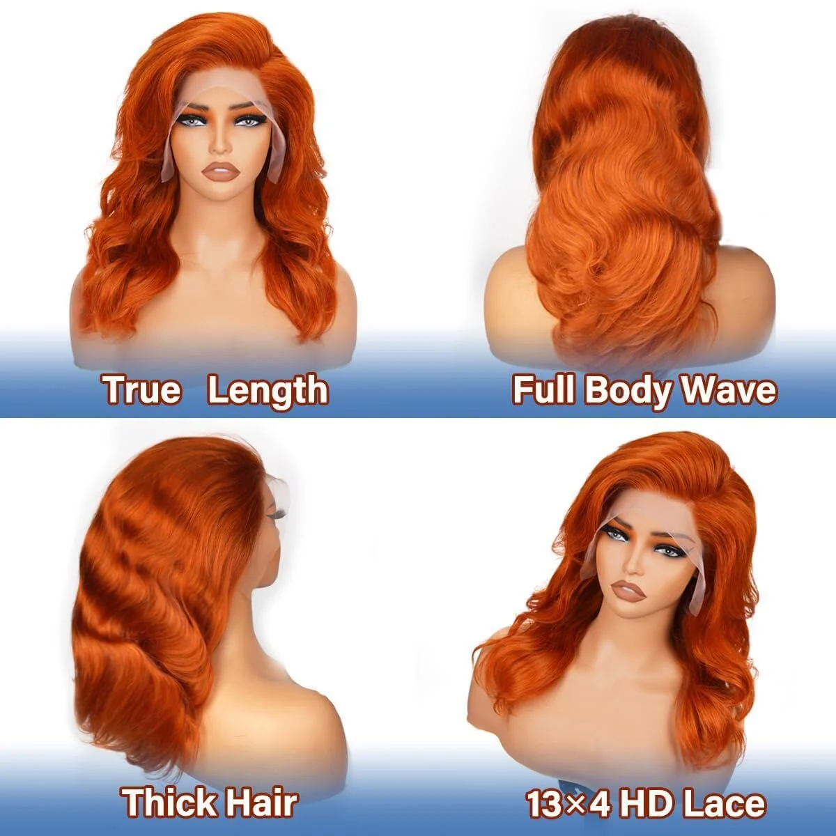 350 الزنجبيل البرتقالي قصير بوب شعر مستعار الجسم موجة 13x4 HD الدانتيل الشفاف الجبهة 200% الكثافة شعر بشري لعذراء شعر مستعار