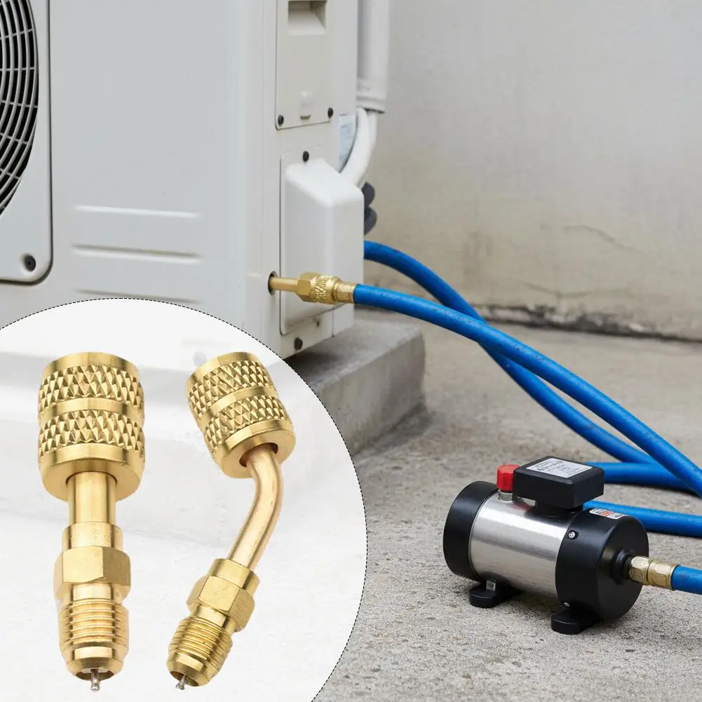 1Pcs R22 R410 R134a Adapter Air Conditioning  Refrigeration Conversion Fitting  5/16 SAE Female 1/4 SAE Male Quick Coupling