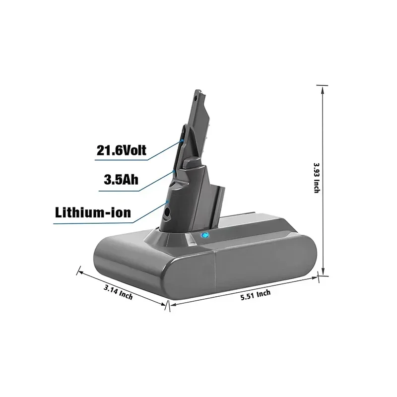 DS V7 แบตเตอรี่ Li-Lon แบบชาร์จไฟได้สําหรับเครื่องดูดฝุ่น Animal Pro,เครื่องชาร์จทดแทน,21.6V, 98000mAhVacuum Cleaner