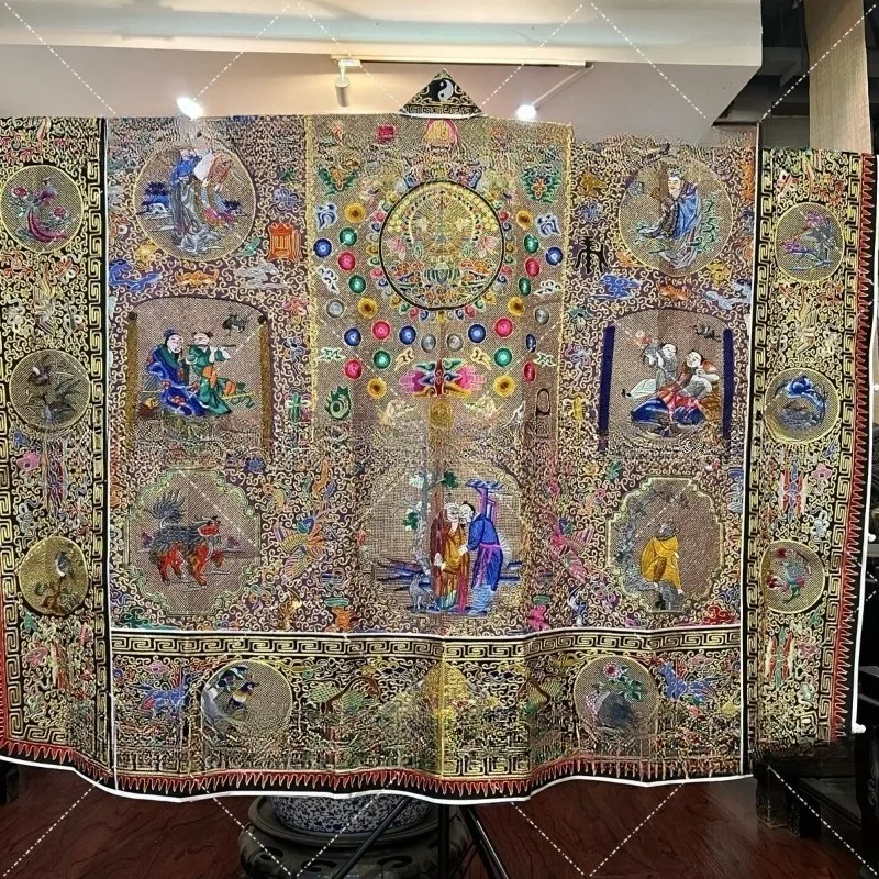 Taoist clothing, high-performance clothing, light yarn material, all gold imitation, handmade restoration, heavy industry