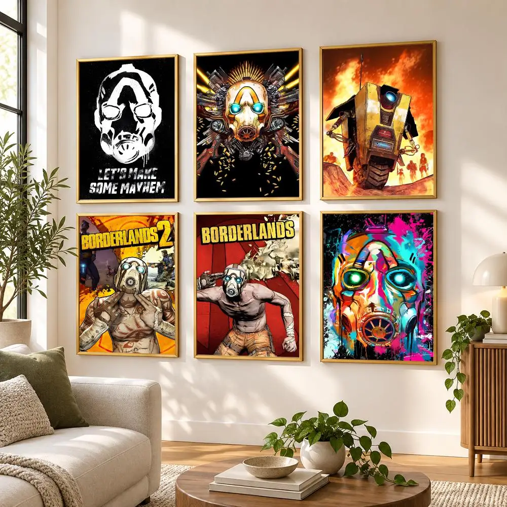 B-Borderlands GAME Poster HD art sticky wall waterproof home living room bedroom bar aesthetic decoration