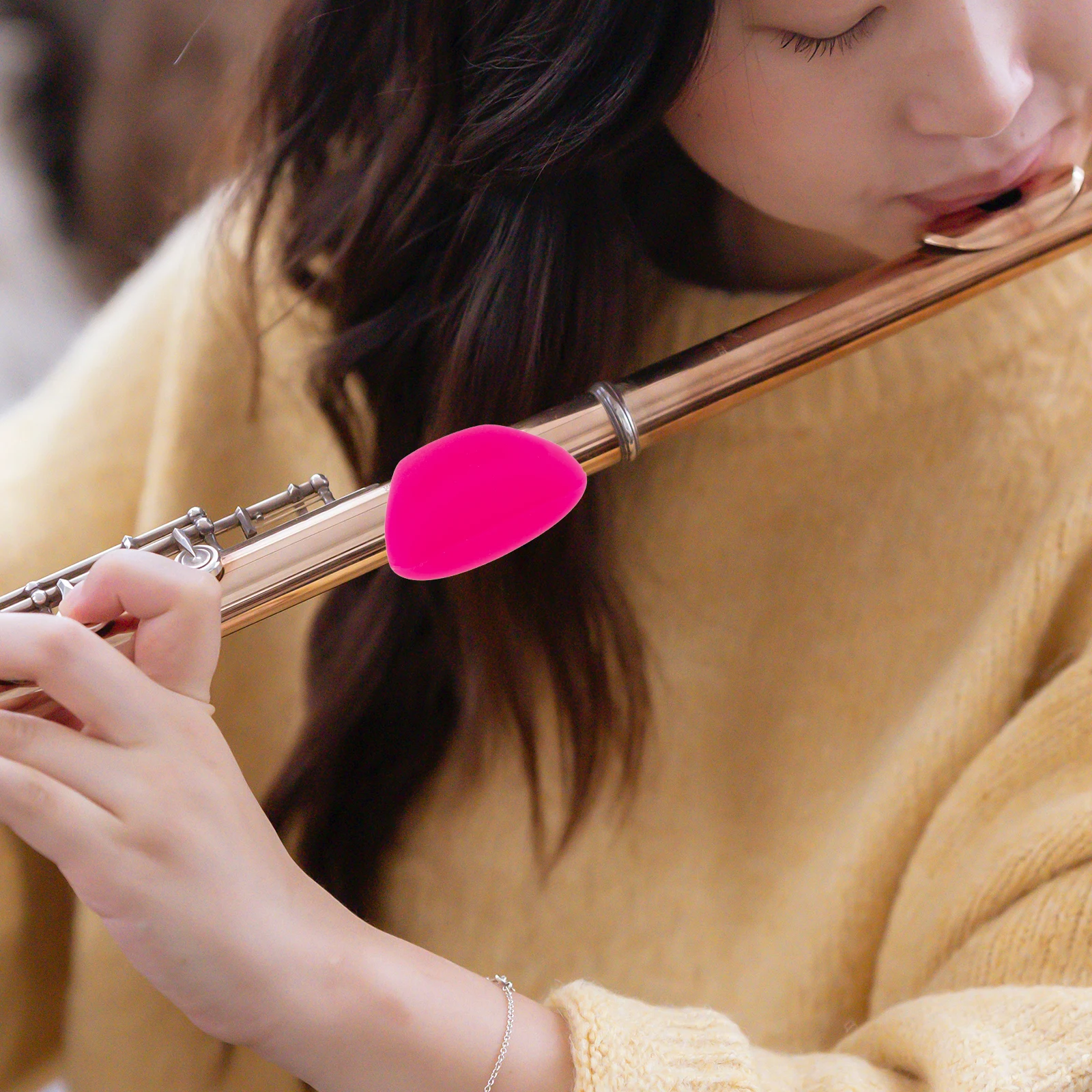 

2Pcs Long Lasting Flute Finger Rest Cover Practical Flexible Soft Pad for Flute Accessories and Parts Finger Rest Cover