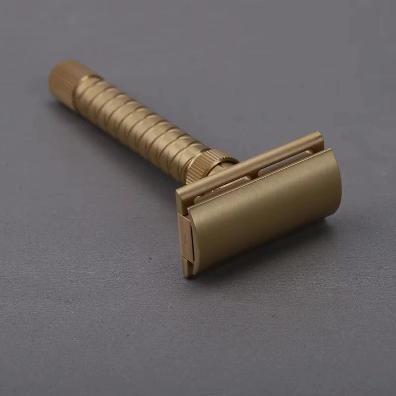 Yaqi 100% Brass Material Adjustable The Final Cut - Brass V2 Safety Razor With 90mm Handle Length And 12mm Diameter Safety Razor