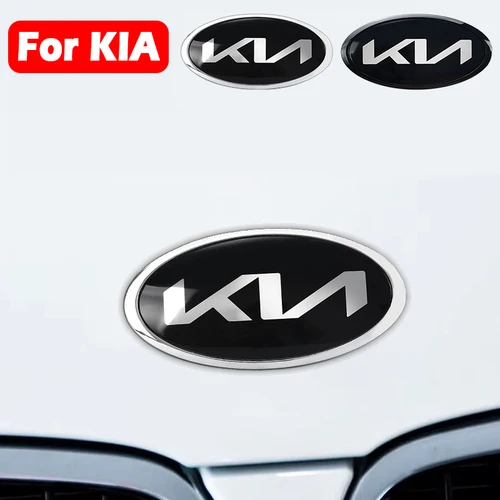 Para KIA Sportage Ceed Sorento Cerato Optima Picanto Rio Soul accesorios de coche emblema del capó delantero del coche insignia del maletero trasero pegatina
