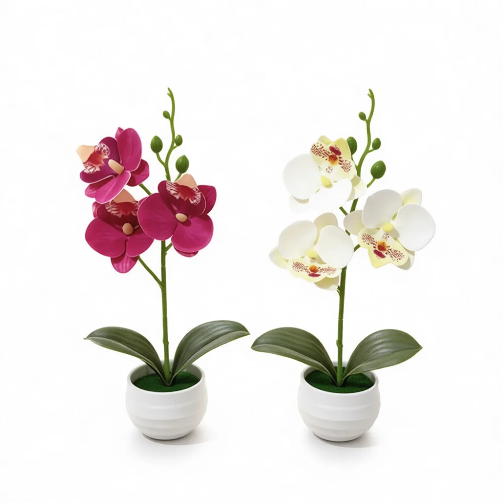 Orchid Phalaenopsis - Realistische Mottenorchidee in pot, kunstmatige Phalaenopsis