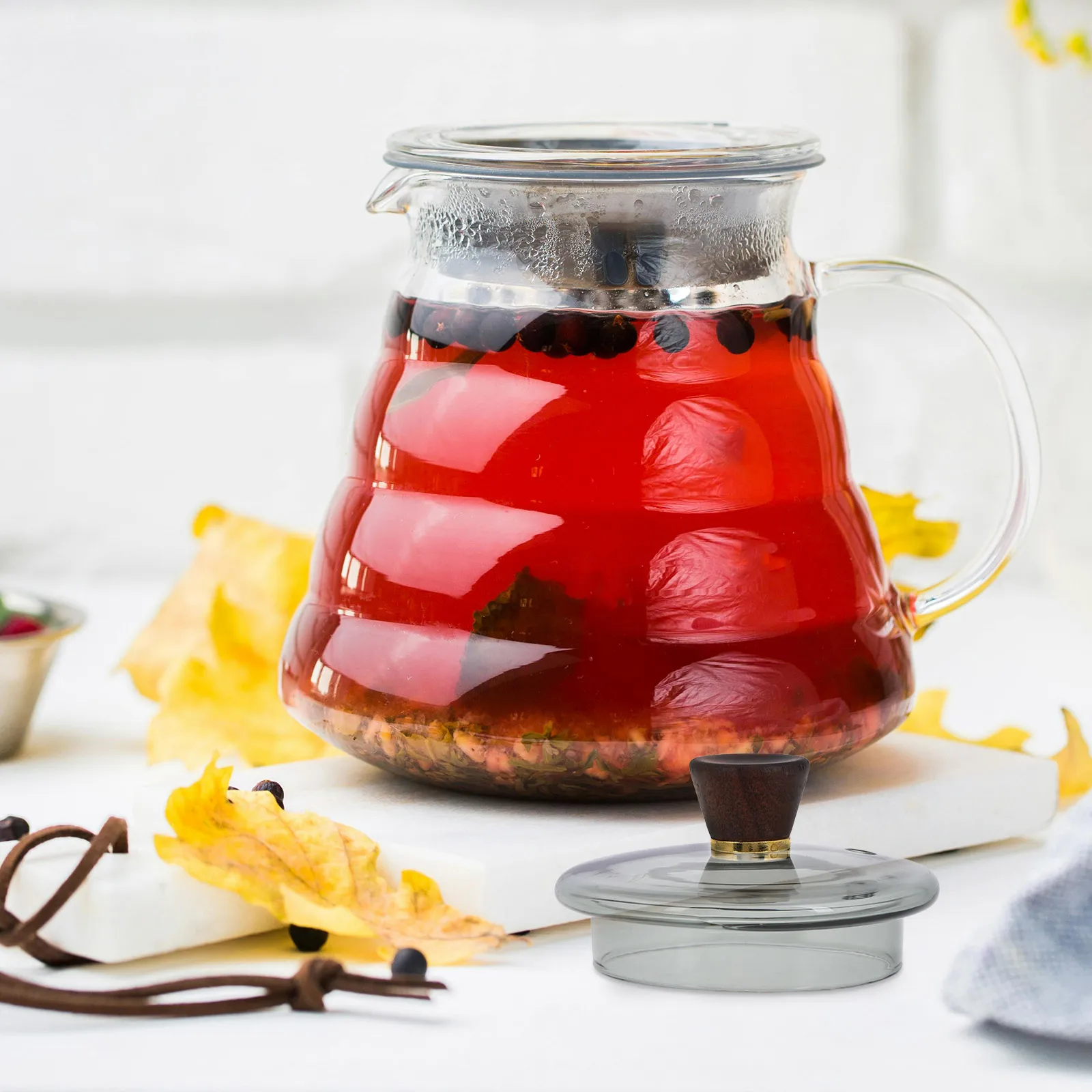 

Элегантная стеклянная крышка чайника для домашнего офиса, приготовления чая и сервировки, запасные части для чайника, крышки для диспенсера для напитков