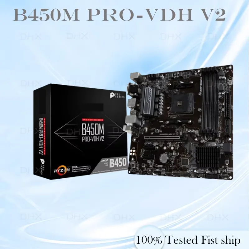 For B450M PRO-VDH V2 Motherboard 128GB VGA HDMI M.2 Socket AM4 DDR4 Micro ATX B450 Mainboard 100% Tested Fully Work be Fast ship