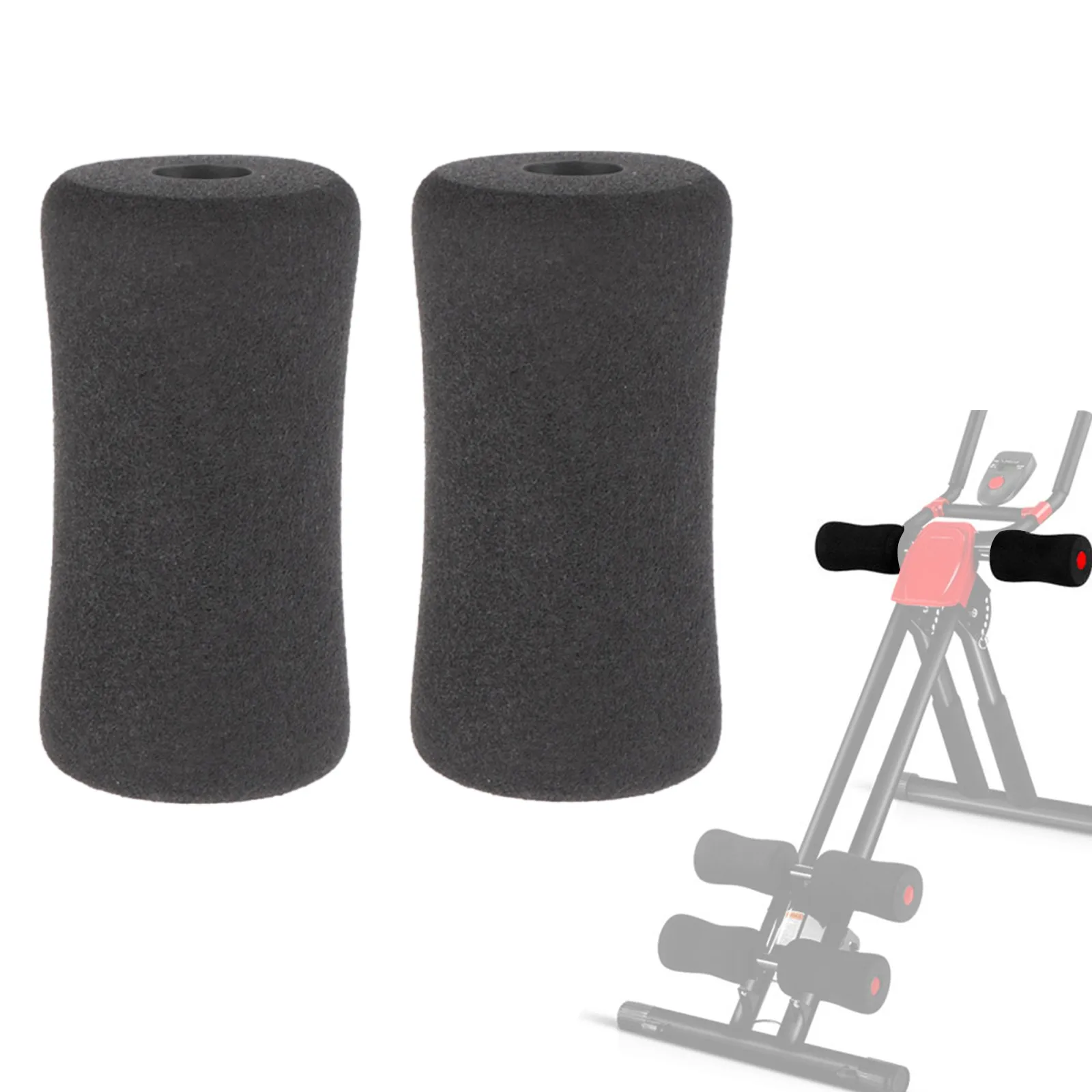 2 Stuks Fitness Voet Foam Pads Rollers Beenverlenging Voor Gewichtsbank Thuisbank En Sportschooltrainingsmachines Vervangende Benodigdheden Zwart