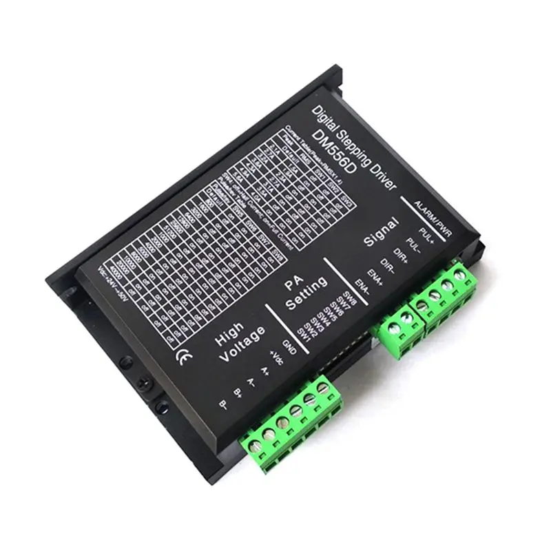 

Драйвер шагового двигателя BHTS-Spare Parts DM556D 5.6A 24-50В, 256 микрокодов, высокопроизводительный цифровой ЧПУ для шаговых двигателей 17, 23, 34