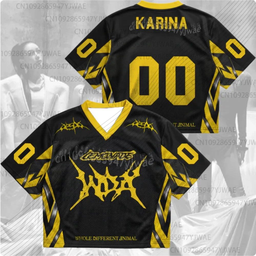 

2026 Kpop Fans Support Metalic Lemonade Style World Tour Jersey Karina Winter fans kids children short Sleeve men women T-shirt