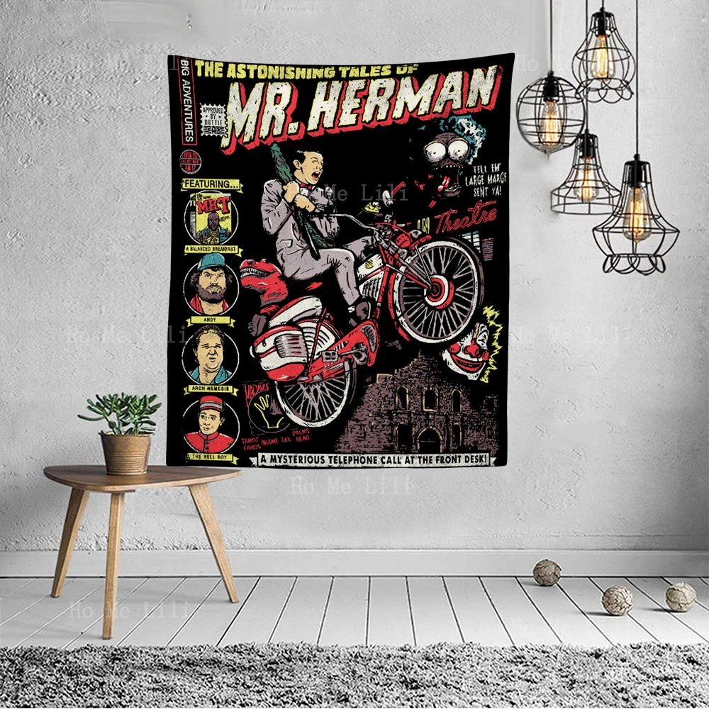 Astonishing Tales Of Mr. Herman Comic I Know You Are But What Am I 90s Movie Cartoon Mashup Parody Tapestry For Bedroom Decor