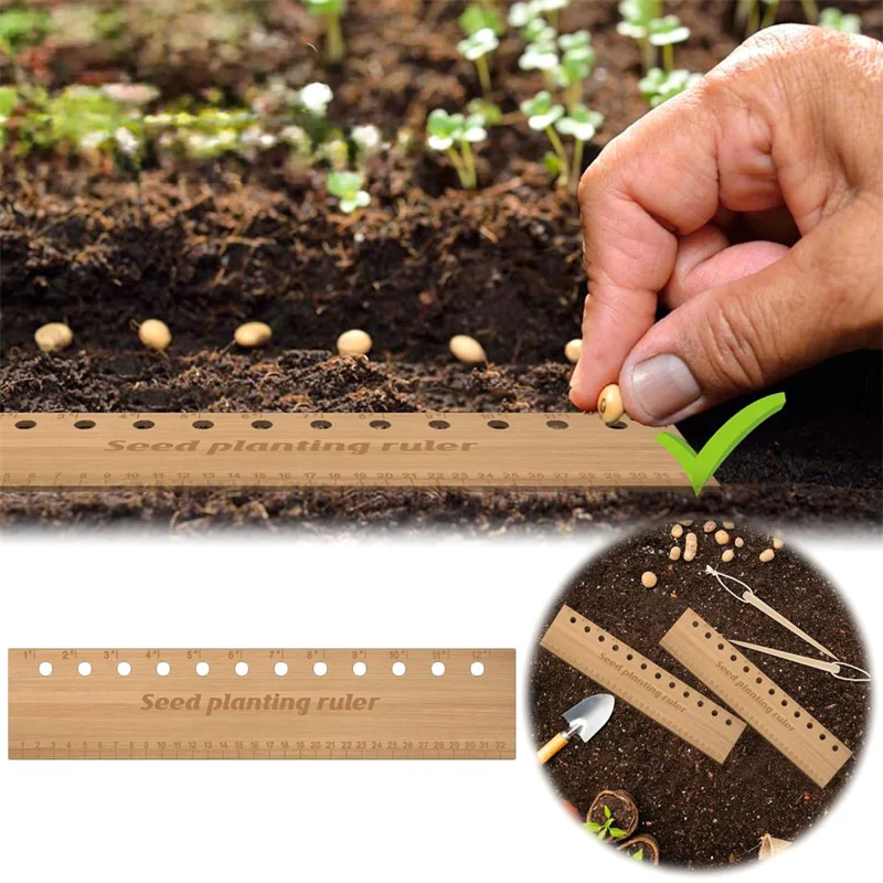 1 Pc Vegetable Plot Measuring Sowing Distance Ruler Sowing Gardening Tools