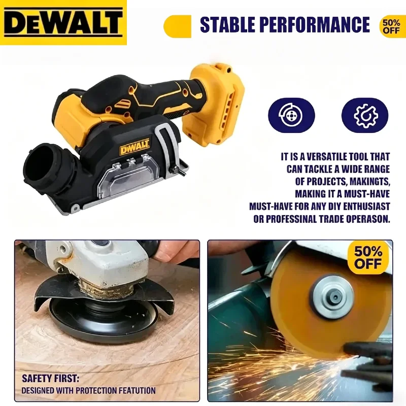

Угловая шлифовальная машина Dewalt 3 дюйма, мини-шлифовальная машина 2.0, беспроводной электрический отрезной инструмент, циркулярная пила, электроинструмент для аккумуляторов Dewalt.