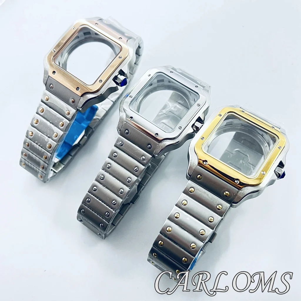 

TOP Watch Parts 38mm NH34 NH35 NH36 NH70 NH72 NH38 NH39 Watch Case Solid Stainless Steel Square Shaped Case Watch Hands Dial