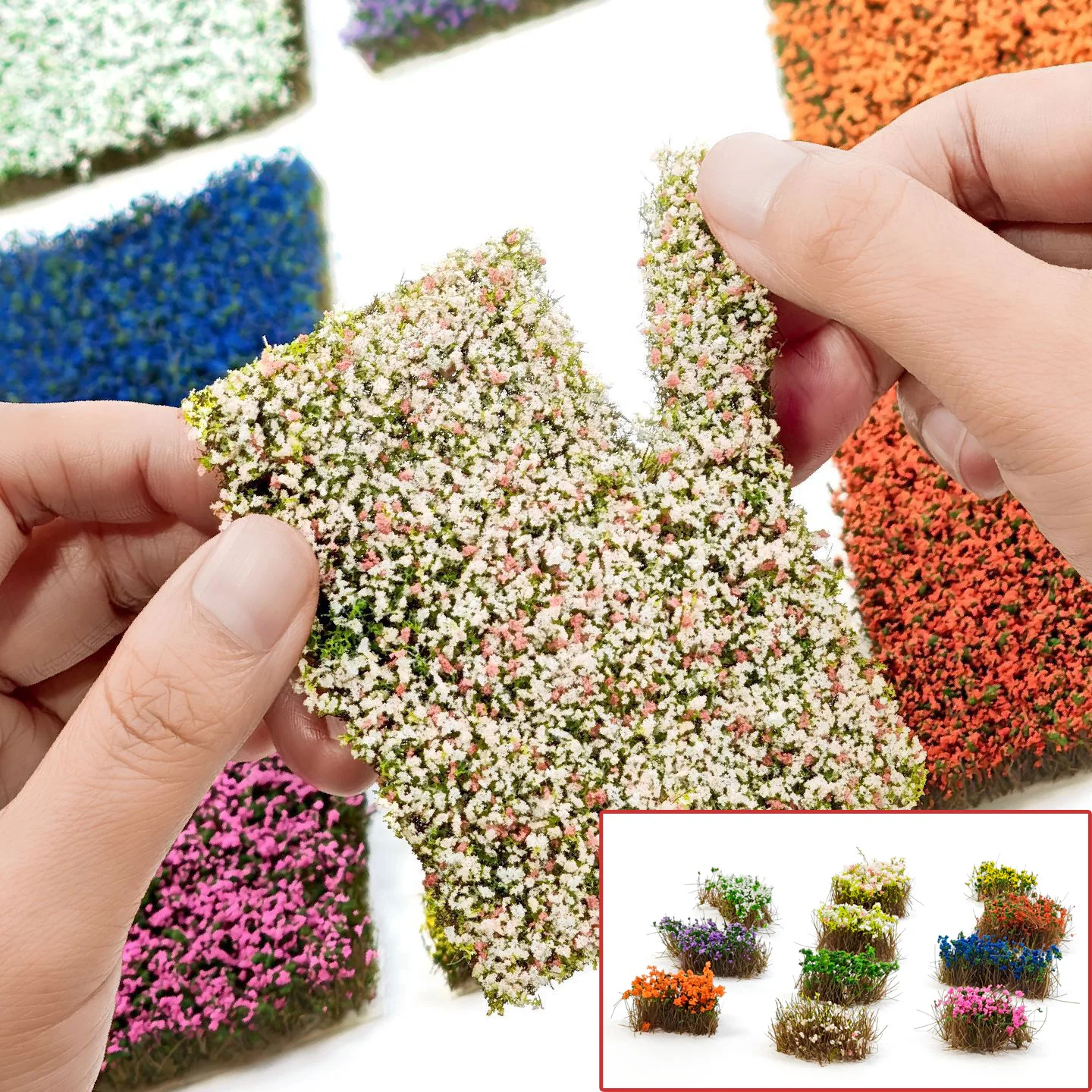 Hauteur 10mm statique fleur herbe grappe modèle bricolage Micro paysage paysage matériaux sable Table aménagement Diorama Kits 1 pièces