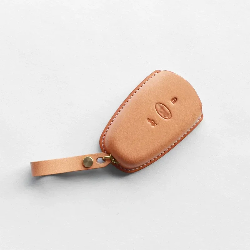 for hjkl Handmade Leather Key Case for Subaru Forester Outback Simple Personalized Texture Key Holder Cover
