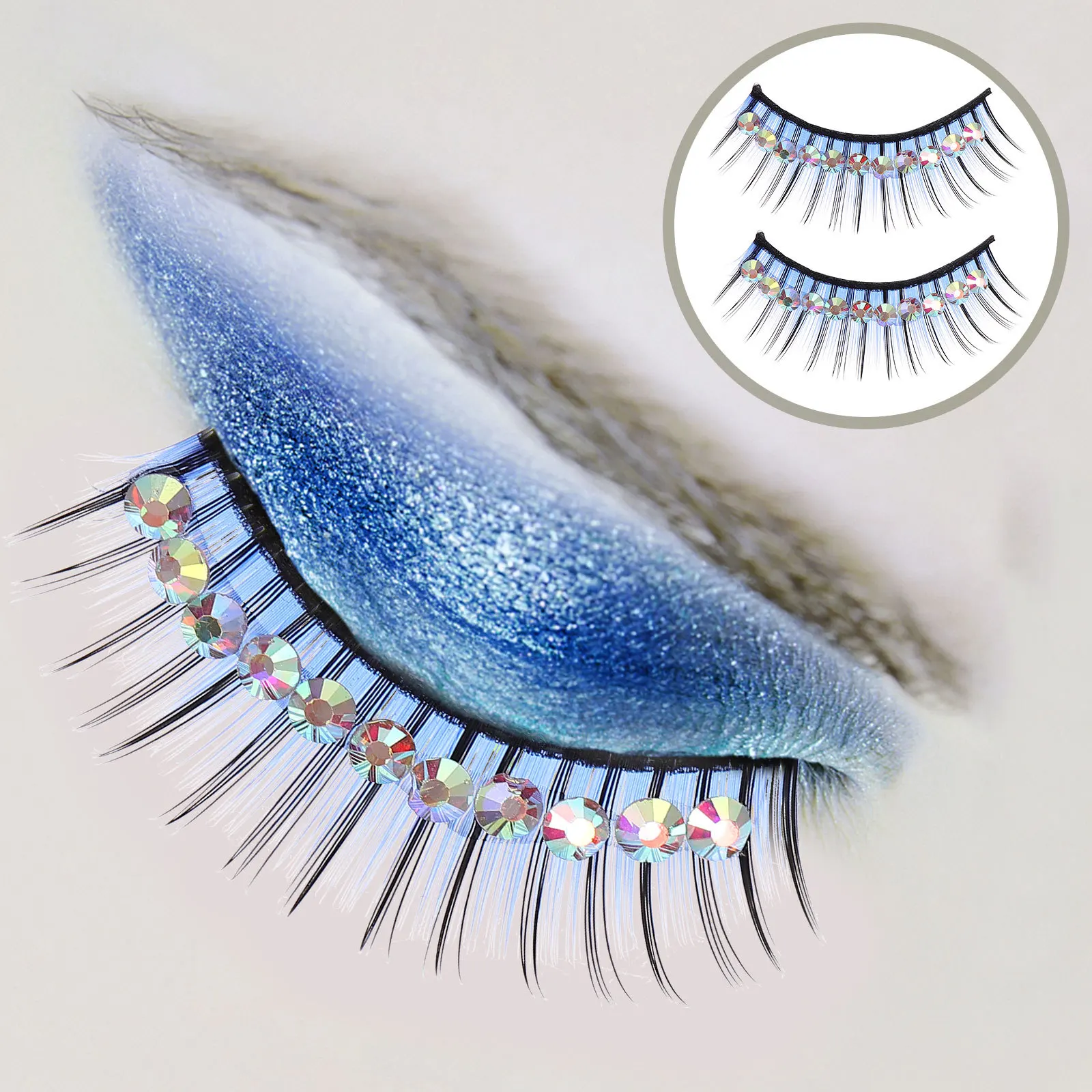 5 paires de faux cils diamant épais exagérés faux cils pour scène fête Cosplay photographie Performance