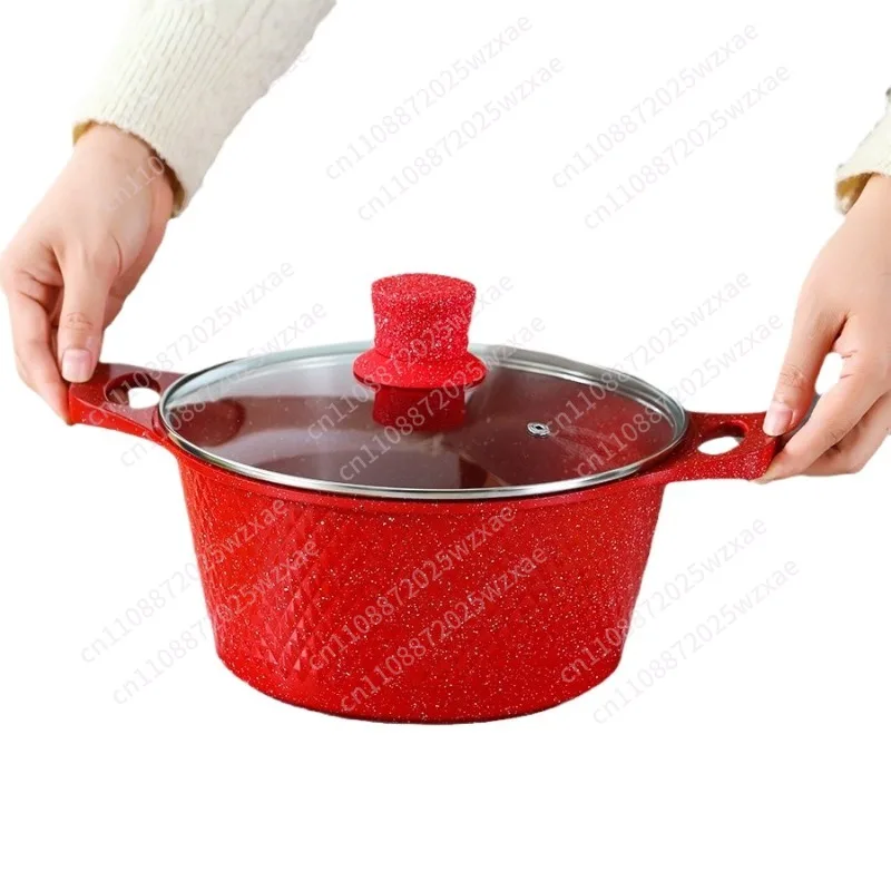 Maifanshi aluminum die-casting soup pot saucepan frying pan small brick 10-piece set