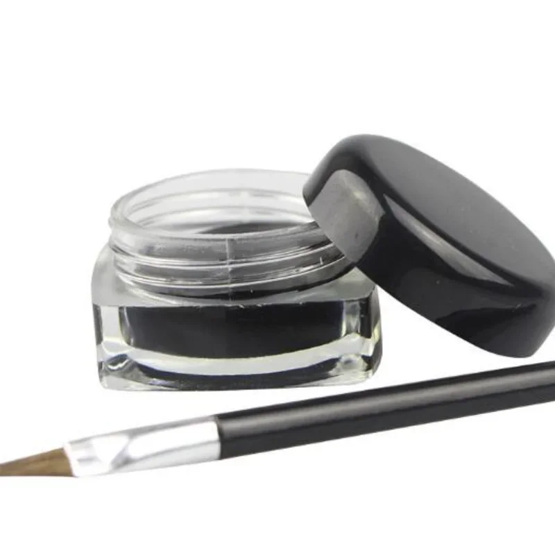 5g Black Waterproof Eyeliner Cream Make Up Beauty Comestics Long-lasting Eye Liner Gel Makeup Tools for Eyeshadow with Brush