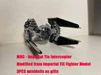 418Pcs TIE MOC Building Blocks Imperial Fleet Emperor Royal Guard Fighters DIY Brick Space Collection Toys