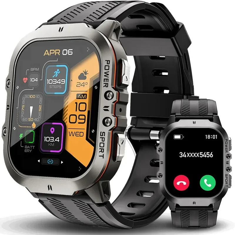 

2024 New C26 Smartwatch for Men - Bluetooth Call. 1.96" AMOLED Large Screen. Health Monitor. Outdoor Sport. Fitness Tracker.