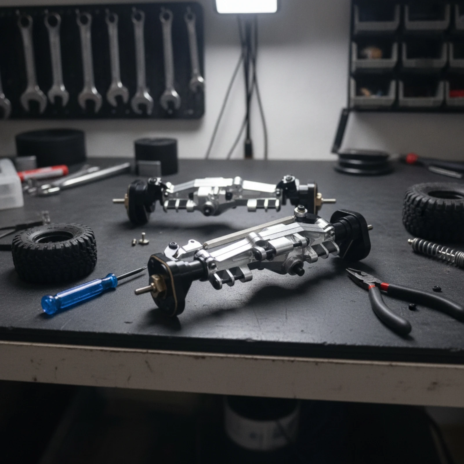 RC Car Axle 1:12 Scale RC Axle with Steel Gears Hardware Aluminum for Hobbyists, Trail Driving
