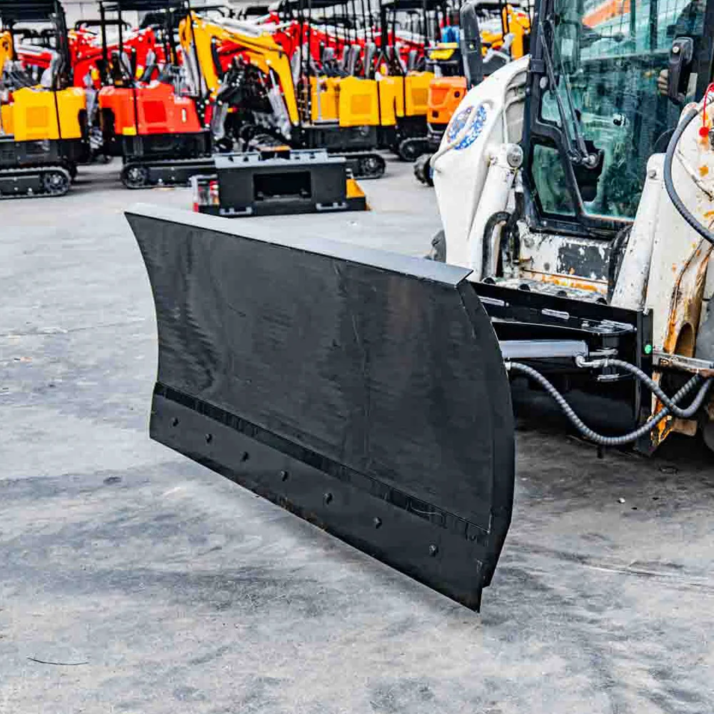 USA STOCK Skid Steer Attachments 70inch Snow Shovel for Snow and Soil Plowing Side Swing Function Door to Door Shipping