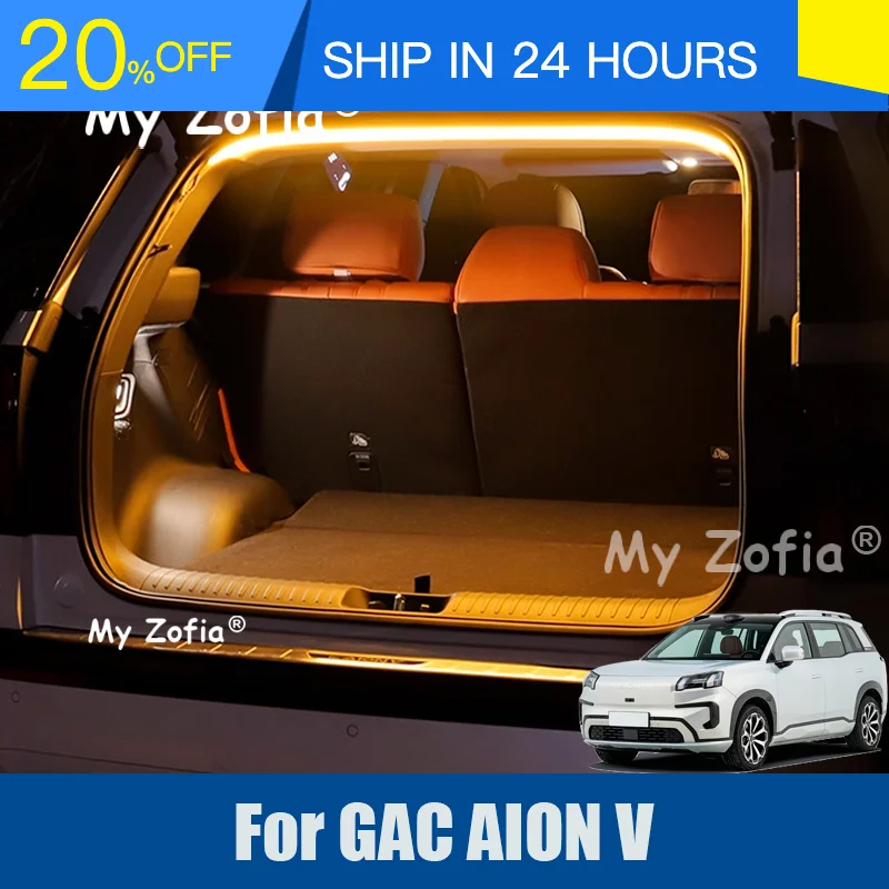 New Tailgate Light Strip for GAC AION V 2024-2026 Interior Decoration Rear Trunk Ambient Light Exterior Decoration Accessories L