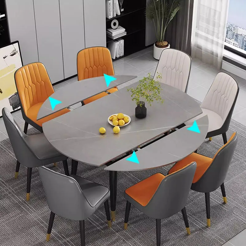 Modern Kids Stand Dining Table Half Round Mobile Room Dining Tables Small Space Saving Mesas De Jantar Restaurant Furniture