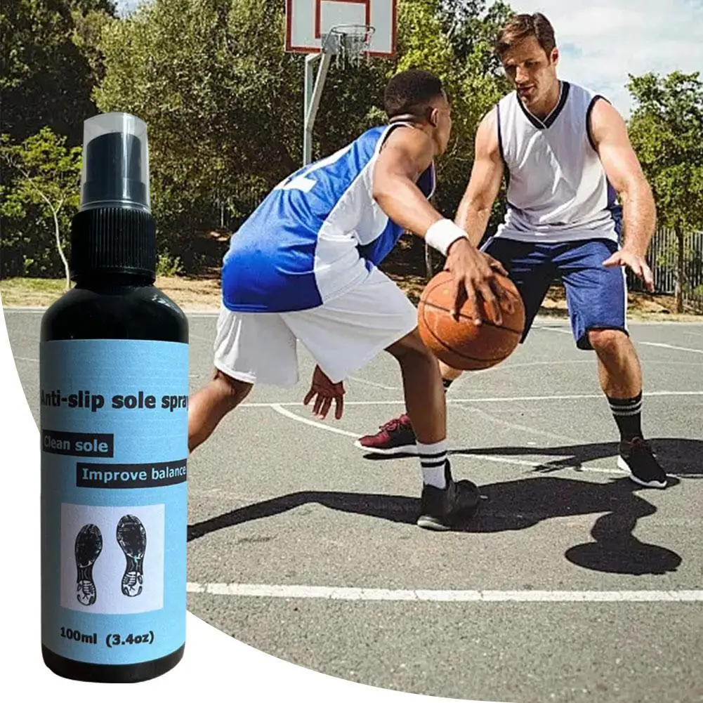 Basketball Shoe Grip Spray 100ml Anti-Slip Sole Spray Spray For Basketball Shoes Shoe Sole Protector Improves Traction Cleans