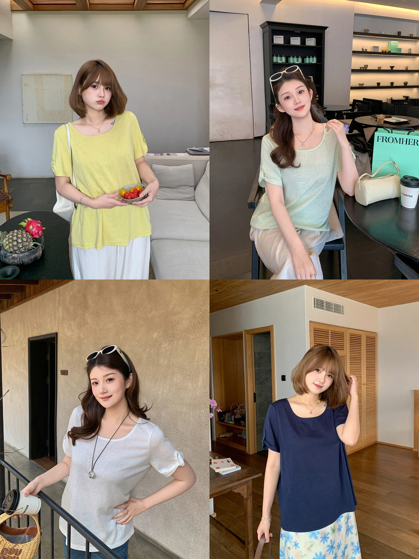 

New Arrival plus Size Women's T-shirt Snowflake Cotton Feel Button Sleeve Short Shoulder Casual Loose Fit Summer Top