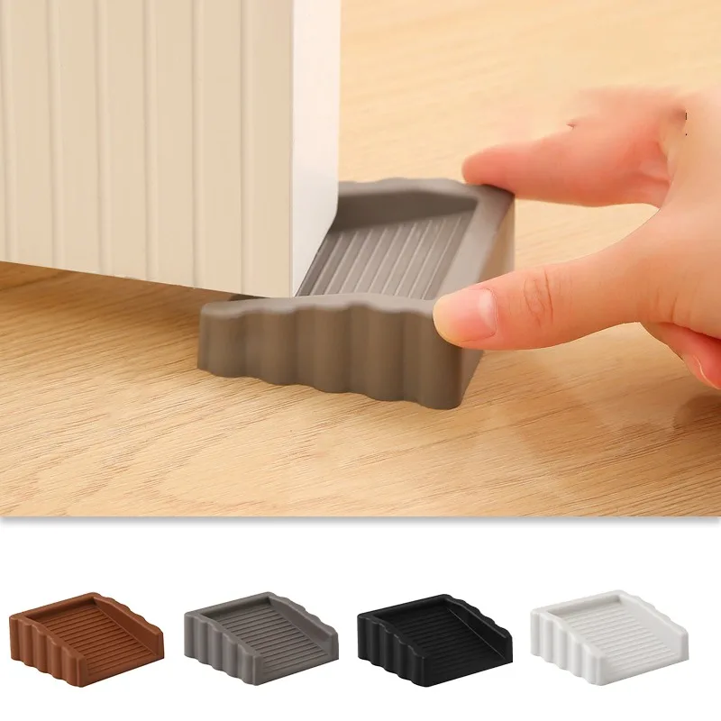 Windproof Door Stopper Wedge Door Stop Door Holder Anti Slam Door Block Safety Finger Guard Floor Door Stop for Home Office