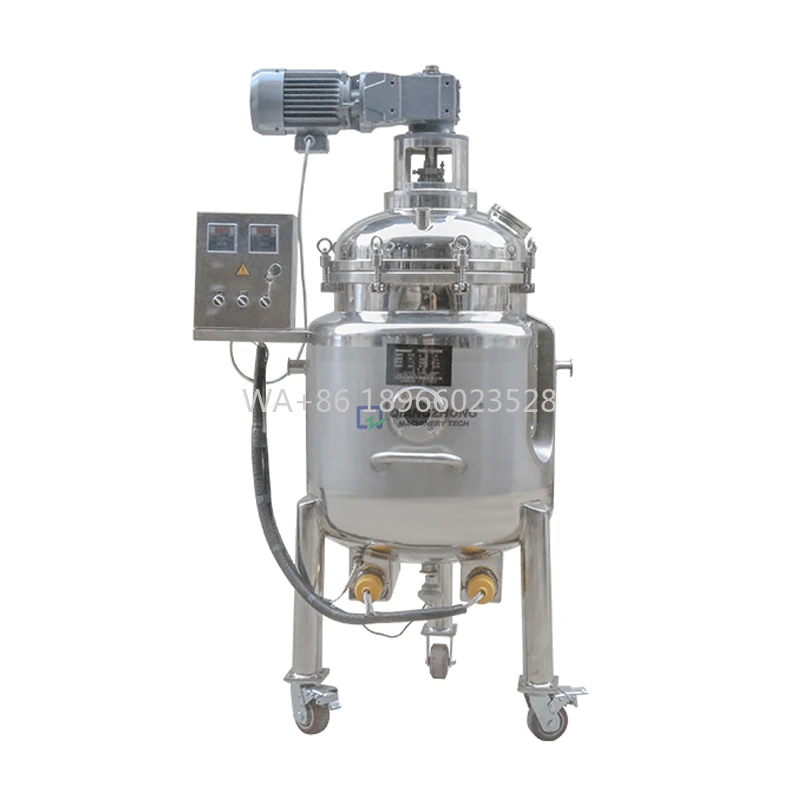 خزان خلط التدفئة الكهربائية المنظفات مع Agitator1000 لتر 600 لتر من الفولاذ المقاوم للصدأ 3 طبقات صابون شامبو سائل مغلف