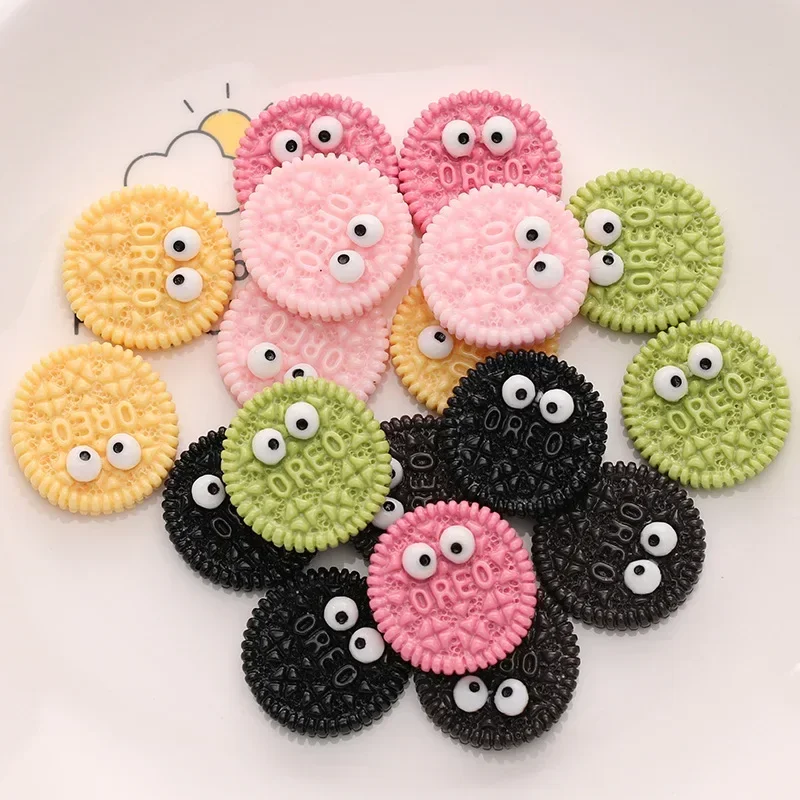 10pcs New Oreo biscuit diy mobile phone case cream glue material package handmade resin accessories water cup patch