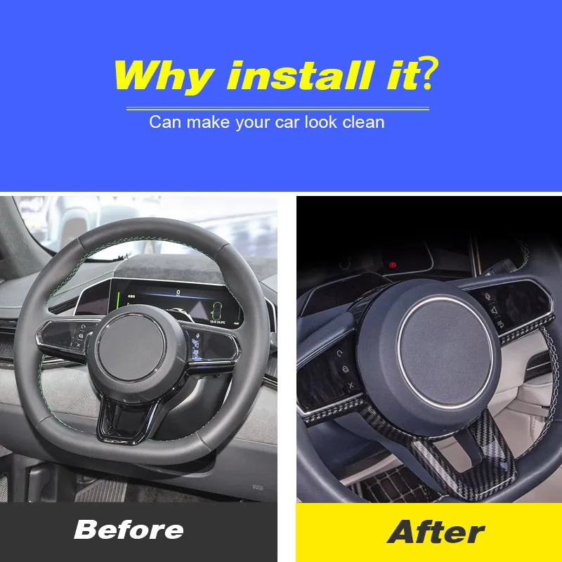 

ABS Car Frame Trim Protector Steering Wheel Panel Cover Parts Interior Stylings Accessories For ZEEKR 001 WE ME YOU Z-sport 2024