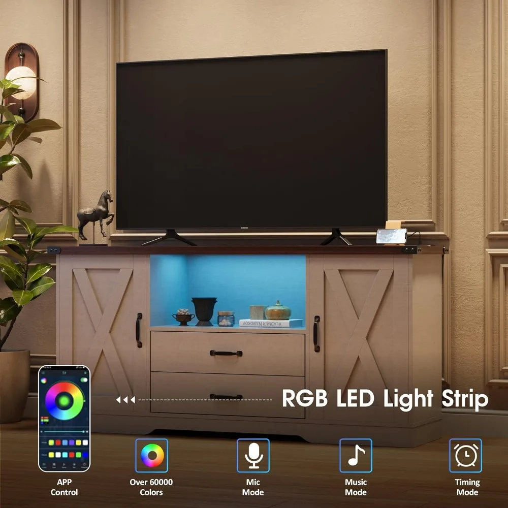 حامل تلفزيون مقاس 65 بوصة مع أدراج - وحدة تخزين مركز الترفيه الحديثة لخزائن التلفزيون #6