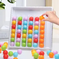 Color Sorting Ball Game Colorful Balls Sensory Puzzle Interactive Board Game Montessori Early Education Toys Gifts for Children