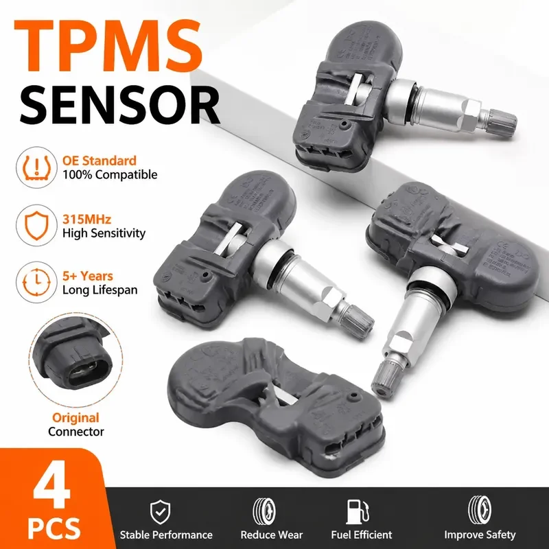 4PCS 56029400AE 433MHz TPMS  Tire Pressure Sensor For Chrysler 300 Jeep Grand Cherokee Dodge Challenger Charger Viper