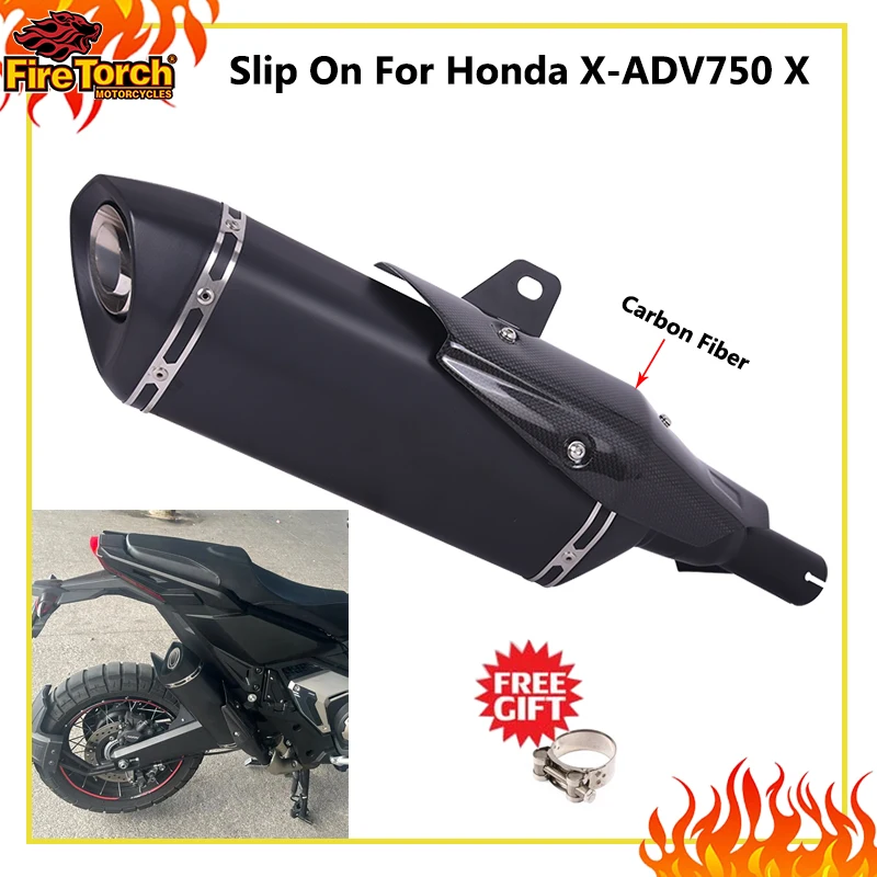 

Slip On For Honda X-ADV 750 750X X ADV750 ADV750X 2018 - 2024 2025 Motorcycle Exhaust Escape Systems Link Pipe Muffler DB Killer