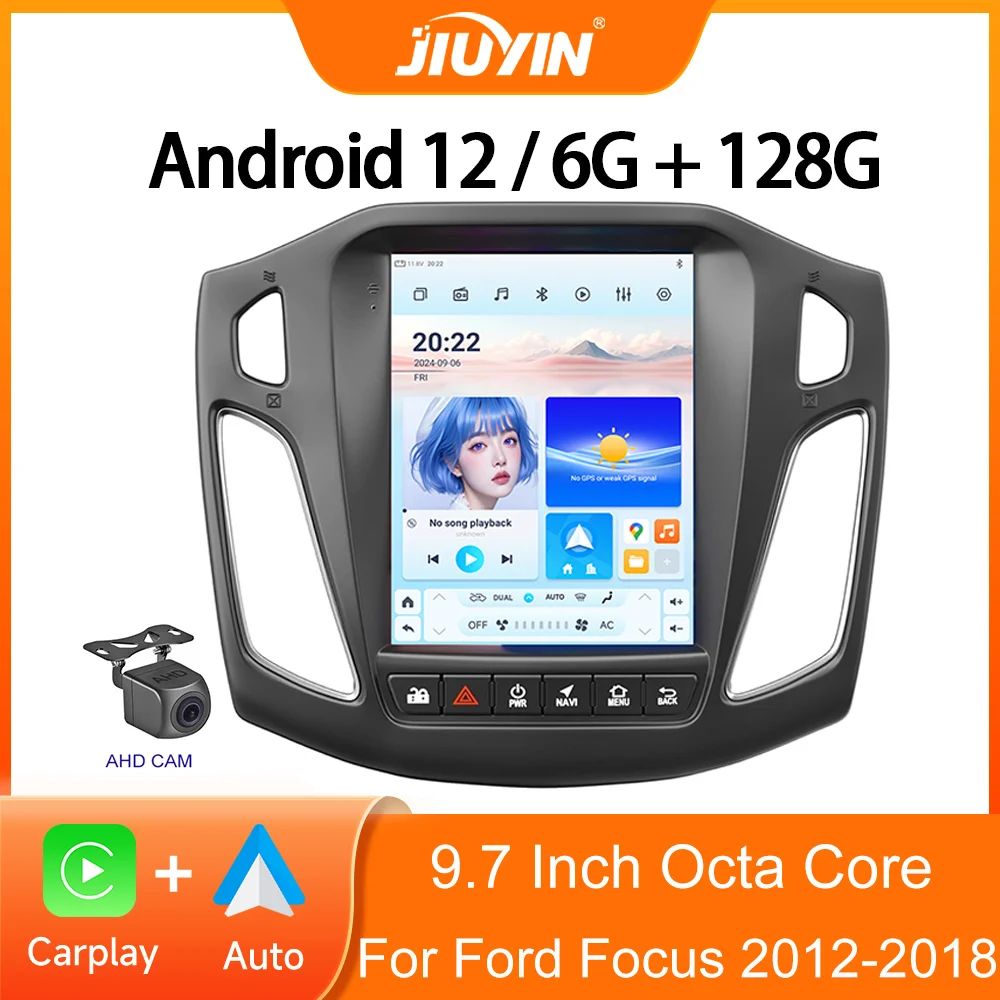 

128G Android 12 Car Stereo For Ford Focus 2012-2018 IPS 9.7" Car Radio Wireless Carplay Android Auto Multiemdia GPS Player