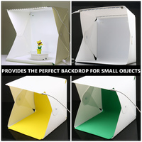Portable Mini Photography Studio Tent Abs Lighting Cube Backdrop Foldable Led Box For Shoe Toy Watch Gadgets Small Items Photo