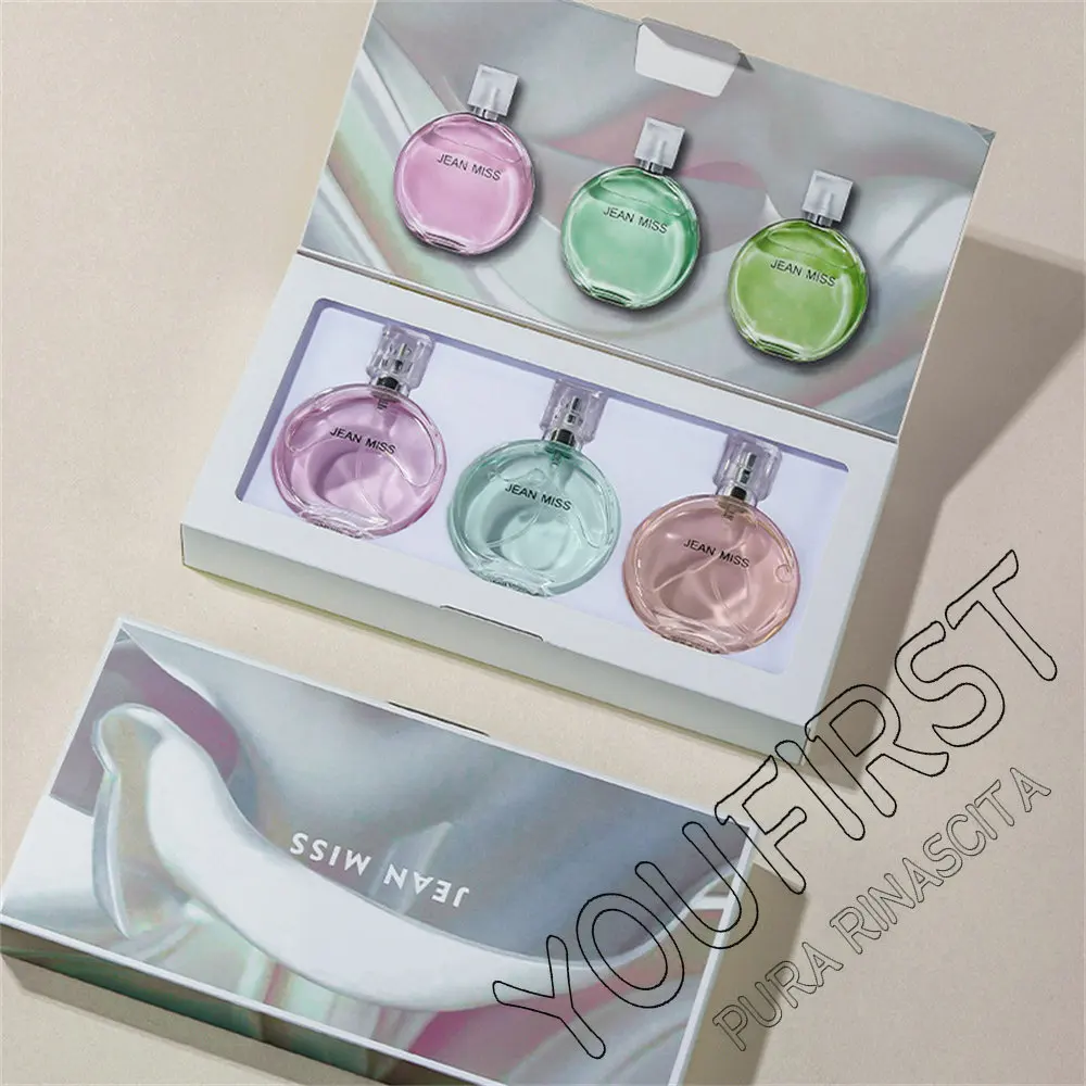 Luxury Brand Perfume Women Gift Box 90ml 3pcs Set Lasting Fragrance Floral Scent Eau De Parfum Pheromone Perfumes  Aromatic Wate