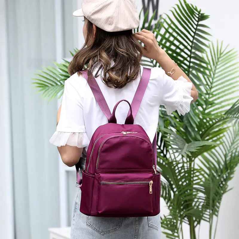 2023 New  Backpack Women Versatile Fashion Oxford Cloth Backpack Schoolbag  Small bag Ladie Warp