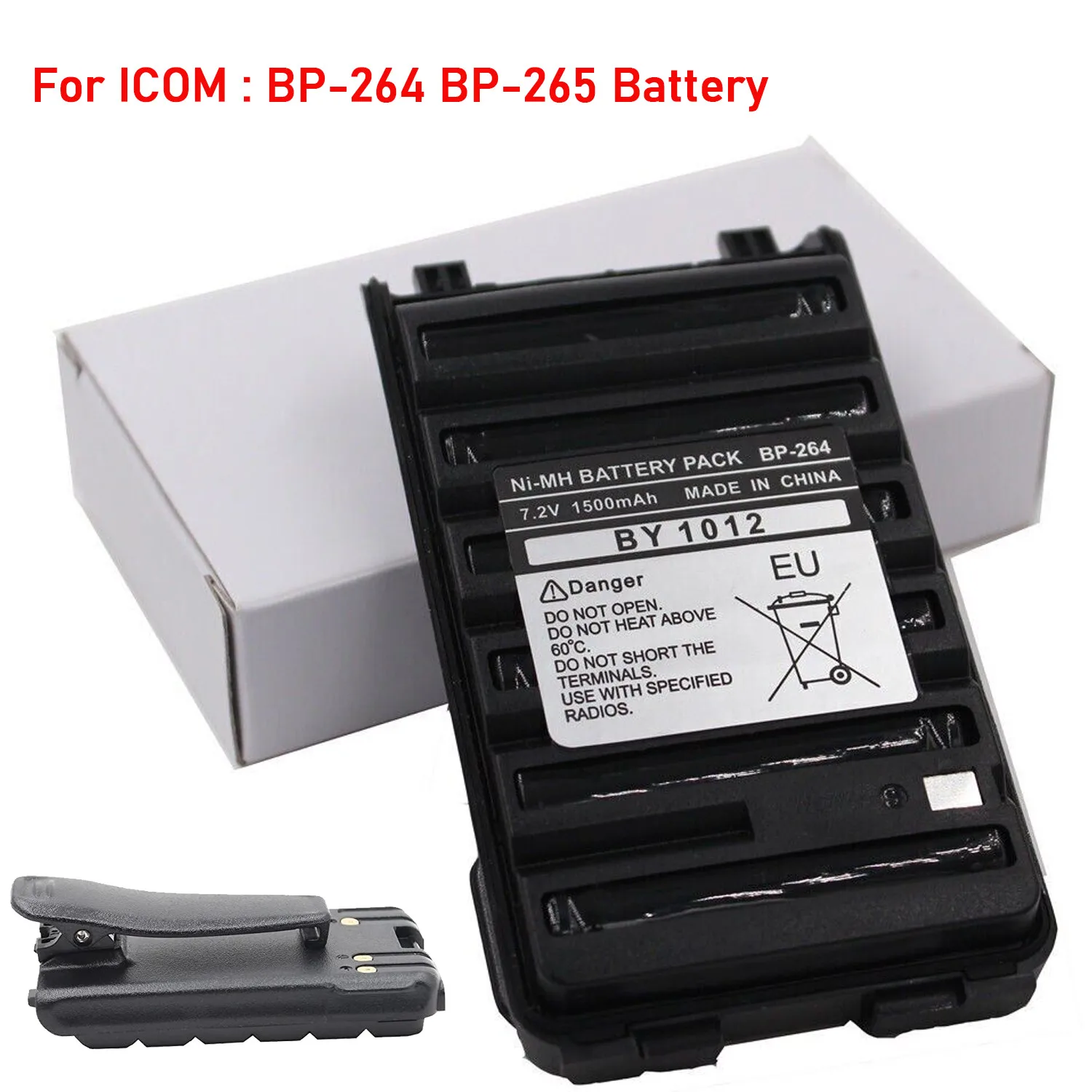 

1500mAh NI-MH Battery Pack BP-264 New for Icom ICV80 F3001 T70A ICT70 Base Radio