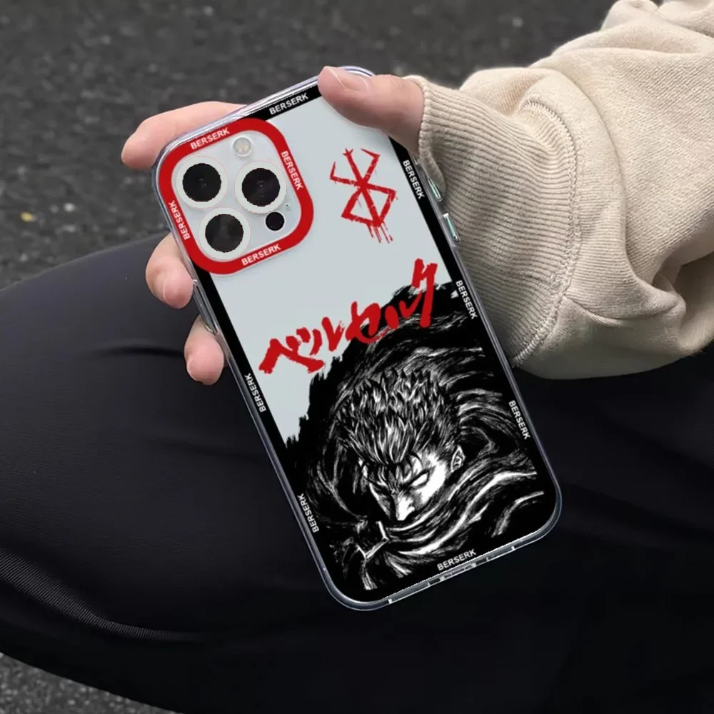 Anime Berserk Phone Case For Samsung Galaxy S10 S20 S21 S22 S23 S24 FE Plus Ultra Note 20 Clear Mobile Case