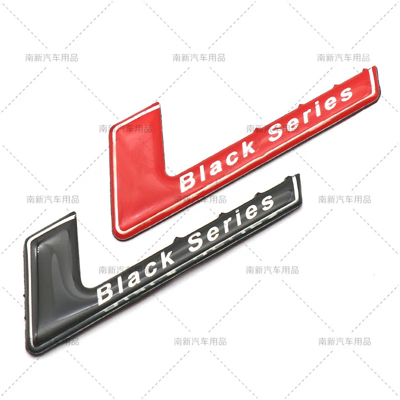 The Black Series logo is applicable for Mercedes Benz C-Class E-Series SL65 logo, SLS tail logo, and C63 car sticker emblem