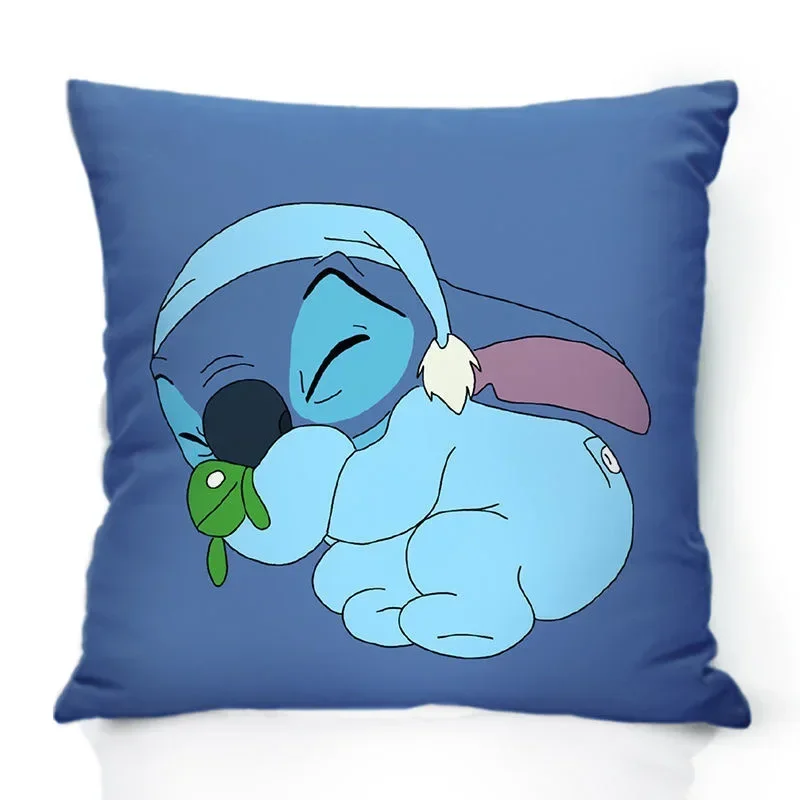 Disney Lilo & Stitch Kids Throw Pillow Case For Sofa Car Decorative Nap Cushion Cover Boy Girl Birthday Gifts 40x40cm